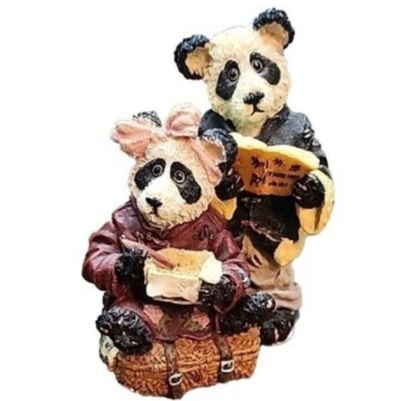 Boyds Bears & Friends "Hsing Hsing and Ling Ling Wongbruin...Carryout" Figurine - Picture 1 of 9